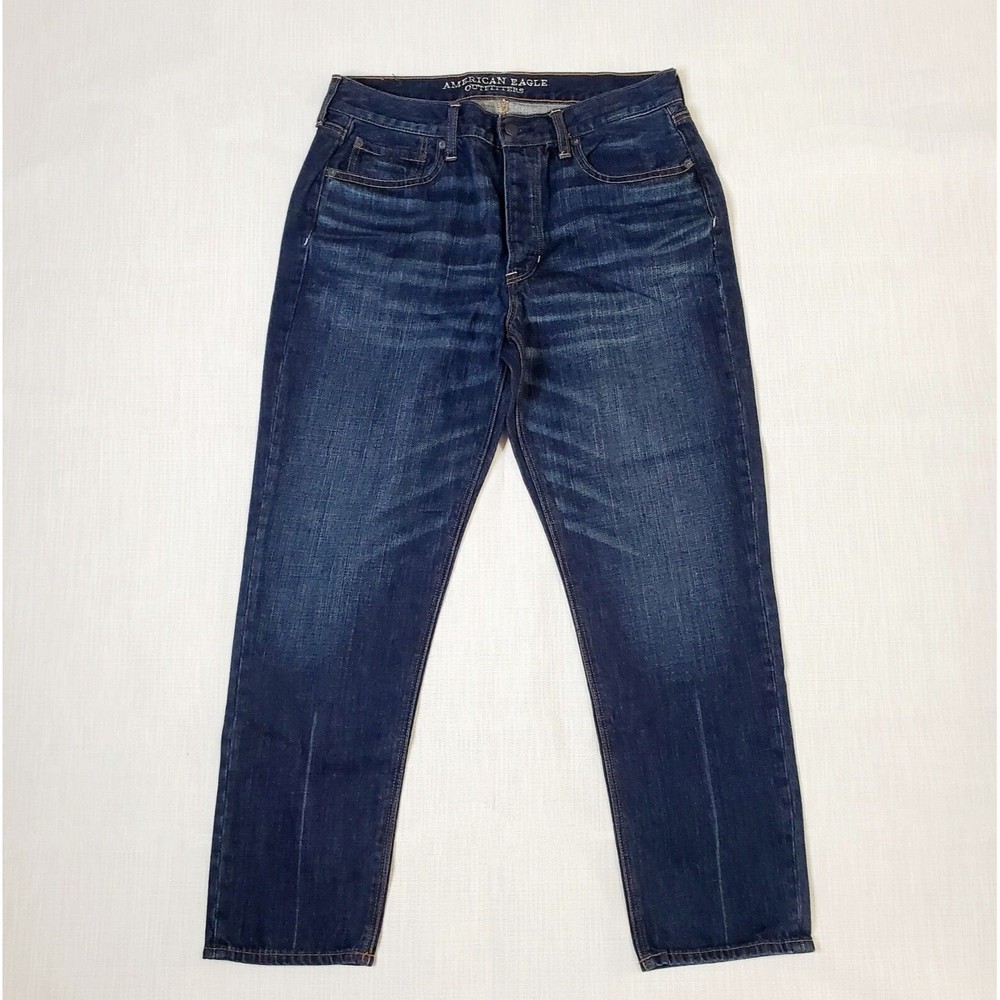 American Eagle Vintage Hi-Rise Button Fly Jeans Women's Size 12 Dark Wash